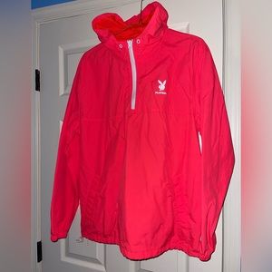 Pacsun Playboy Pullover Jacket (Pink)